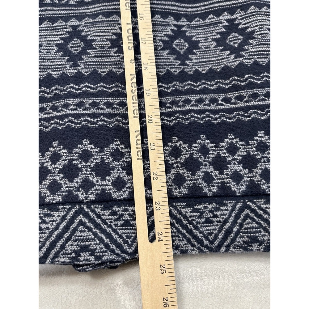 Sun + Stone Bomber Jacket Men Medium Navy Aztec Print Lined Flap Pocket Flannel - Picture 7 of 16